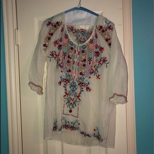 Johnny Was embroidered shirt